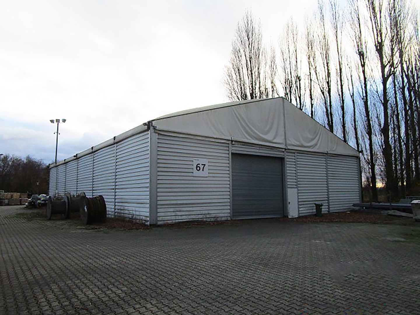 Transportable Zelthalle in Aluminiumkonstruktion Höcker-Lagerhalle